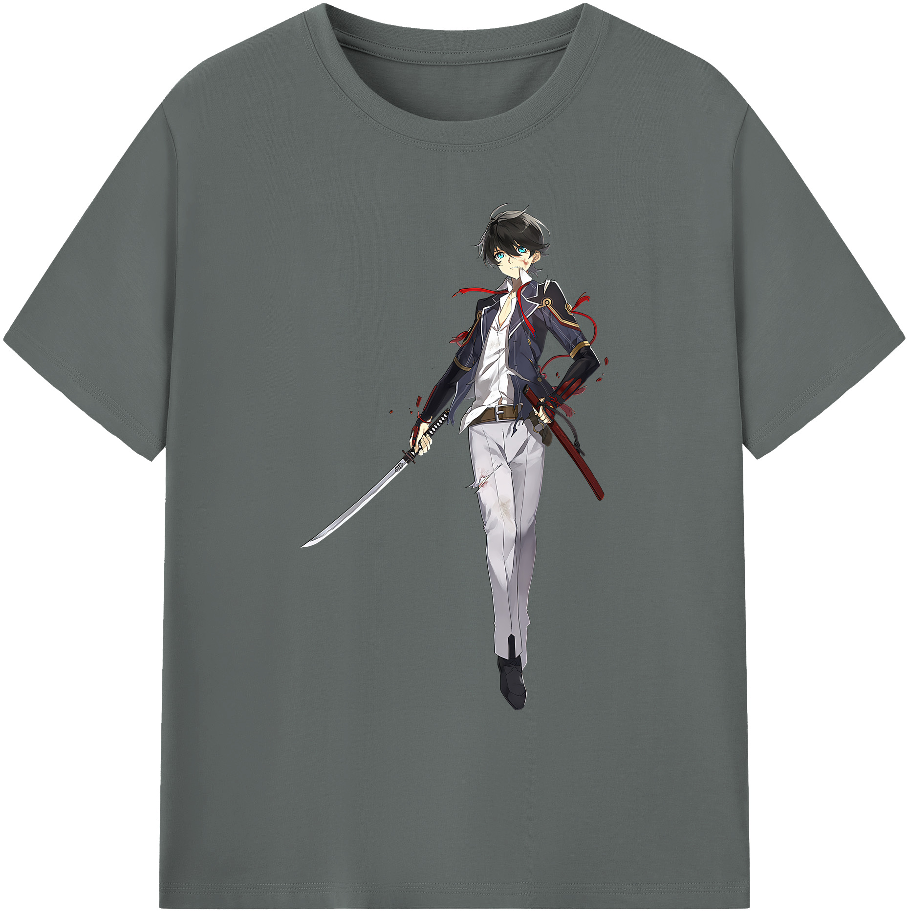 （画像用） 刀剣乱舞 Touken Ranbu 綿100％ メンズ半袖Tシャツ｜肌触りやわらか＆通気性